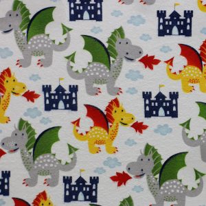 Dragons And Castles Super Snuggle Flannel Fabric - 1