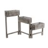Nearly Natural 3.5  Gray Washed Expandable Decorative Planter