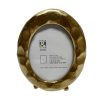 2 x 3 Gold Metal Oval Stamped Tabletop Picture Frame by Place   Time