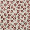108 Wide Poinsettias on Cream Christmas Flannel Fabric