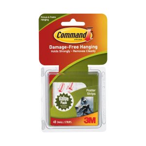 Command 48pk Small Adhesive Poster Strips - 1
