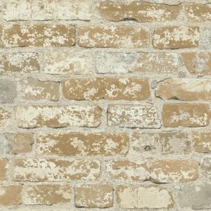 RoomMates Wallpaper Stuccoed Brown Brick - 1