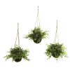Nearly Natural Eucalyptus, Maiden Hair   Berry Hanging Basket