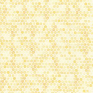 Hi Fashion Yellow Sunny Bee Honeycomb Premium Cotton Fabric - 1
