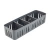 Simplify 12.5 Gray Stackable Organizer Bin With Adjustable Dividers