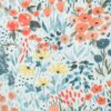 Blue Watercolor Packed Floral Anti Pill Fleece Fabric