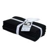 Black Solid 5 Pc Cotton Fabric Quarter Bundle