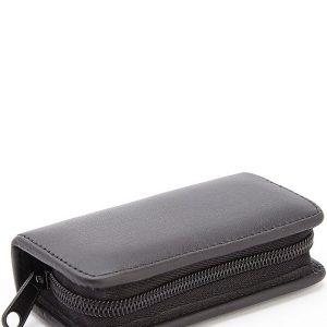 Leather Deluxe Chrome Plated Mini-Manicure Kit