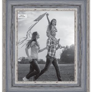 8 x 10 Distressed Light Blue Picture Frame - 1