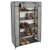Simplify 35 Gray 5 Tier Shoe Organizer With Cover