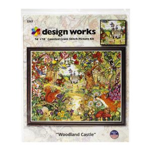 Design Works 18 x 14 Castle in the Clearing Counted Cross Stitch Kit - 1