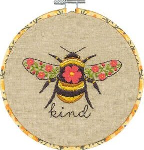 Dimensions 6 Bee Kind Embroidery Kit - 1