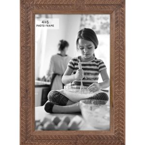 MCS 4 x 6 Rustic Romance Wood   Glass Tabletop Picture Frame - 1