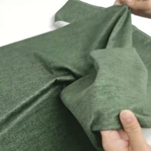 Green Heathered Luxe Flannel Fabric