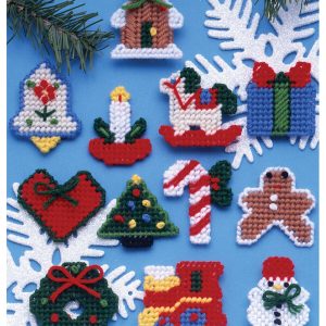 Design Works 2 Country Christmas Ornament Plastic Canvas Kit 12ct - 1