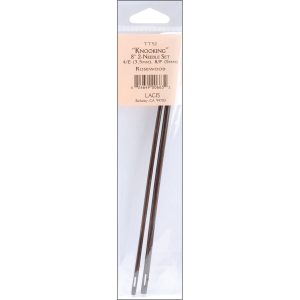 Knooking Needles 8 2 Pkg 4/E (3.5mm) 8/F (5mm) Rosewood - 1