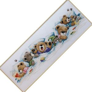 Janlynn 19x 7 Sleepy Bears Counted Cross Stitch Kit - 1