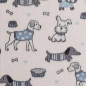Cute Dog Sketch Blizzard Fleece Fabric