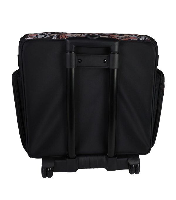 Everything Mary 18 Brown Floral Collapsible Rolling Craft Bag - Image 5