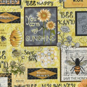 Hi Fashion Bee Patchwork Premium Print Cotton Fabric - 1