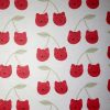 Cherry Cats on White Super Snuggle Flannel Fabric
