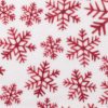 Red Snowflakes on White Anti Pill Fleece Fabric
