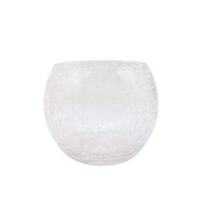 4 Crackle Glass Candle Holder by Place   Time - 1