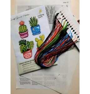 Crafting Spark 43ct Cactus Counted Cross Stitch Kit 108CS - 1