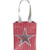 11.5 Patriotic Star Cutout Go Green Reusable Tote Bag by Happy