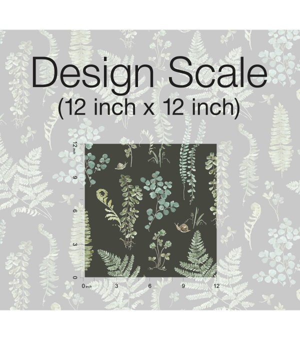 RoomMates 18 x 18  Forest Fern Study Peel   Stick Wallpaper - Image 6