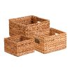 Honey Can Do 12 x 7 Nested Hyacinth Storage Baskets 3ct