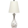 All The Rages Malibu Curved Seashell Table Lamp with Chrome Accents