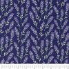 Singer Purple Lilac on Blue Quilt Cotton Fabric