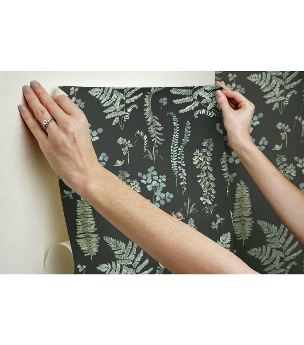 RoomMates 18 x 18  Forest Fern Study Peel   Stick Wallpaper - Image 9