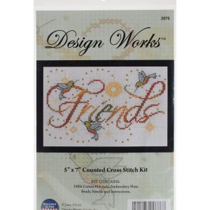 Design Works 7 x 5 Friends Counted Cross Stitch Kit - 1