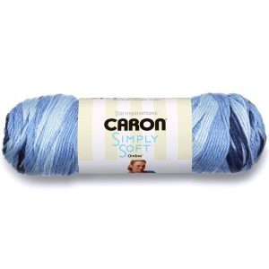 Caron Simply Soft Ombres 235yds Worsted Acrylic Yarn - Blue Jeans