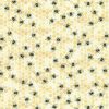 Yellow Sunny Bee on Honeycomb Premium Cotton Fabric