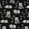 Novelty Cotton Fabric Pandas Hugging