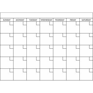 RoomMates Basics Dry Erase Calendar Decals - 1