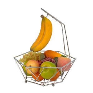 Kitchen Details 15 Geode Fruit Basket With Banana Tree - Chrome