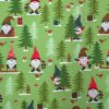 Winter Gnomes   Trees on Green Super Snuggle Christmas Flannel Fabric
