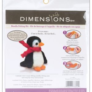 Dimensions Feltworks 2 Penguin Needle Felting Kit - 1