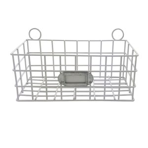 Hampton Home 7  Metal Basket White - 1