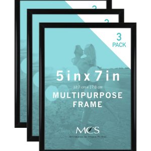 MCS Industries Single Image 3 pk Multipurpose Frames 5 x7  Black - 1