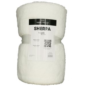 Plush 1.5 yard Precut Sherpa White Fleece Fabric - 1