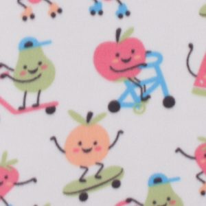 Fruit Skateboarding Blizzard Prints Fleece Fabric