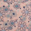 Sketched Floral on Pink Blizzard Fleece Fabric