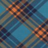 Teal Orange Bias Plaid Blizzard Fleece Fabric