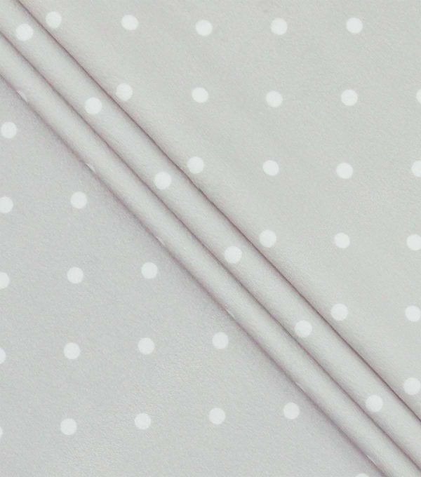 Small Dots on Green Soft   Minky Fleece Fabric - Image 4