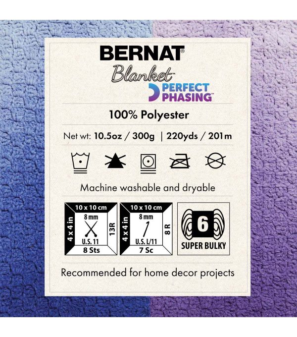 Bernat Blanket Perfect Phasing Super Bulky Polyester Yarn 4 Bundle - Image 4